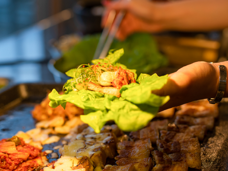 ④あとはお好きな具材を巻いて食べるだけ！